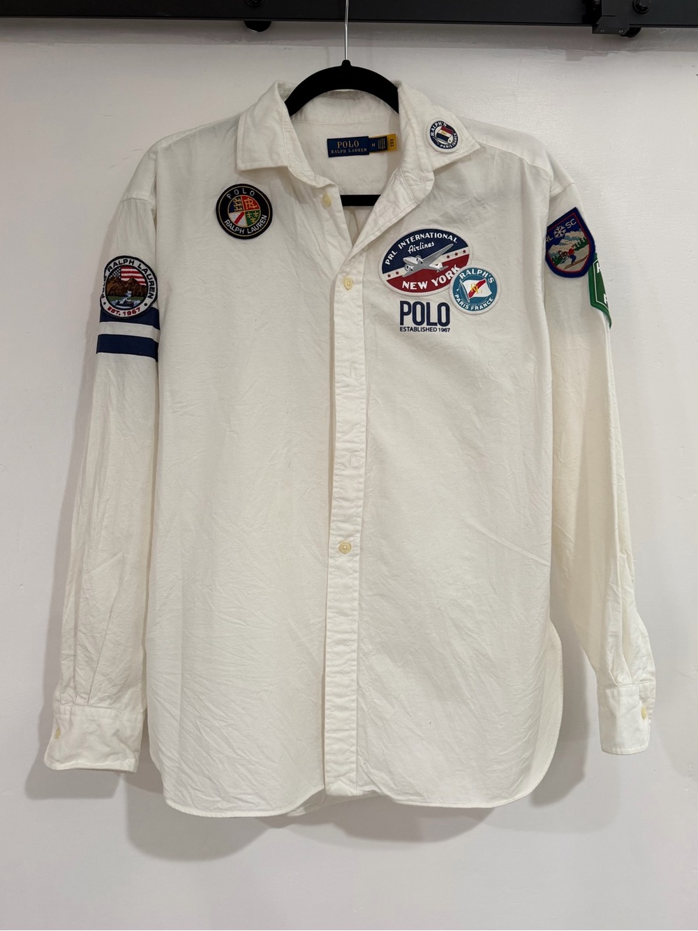 POLO Ralph Lauren Button Up Shirt w/ Patches Size M Never Worn